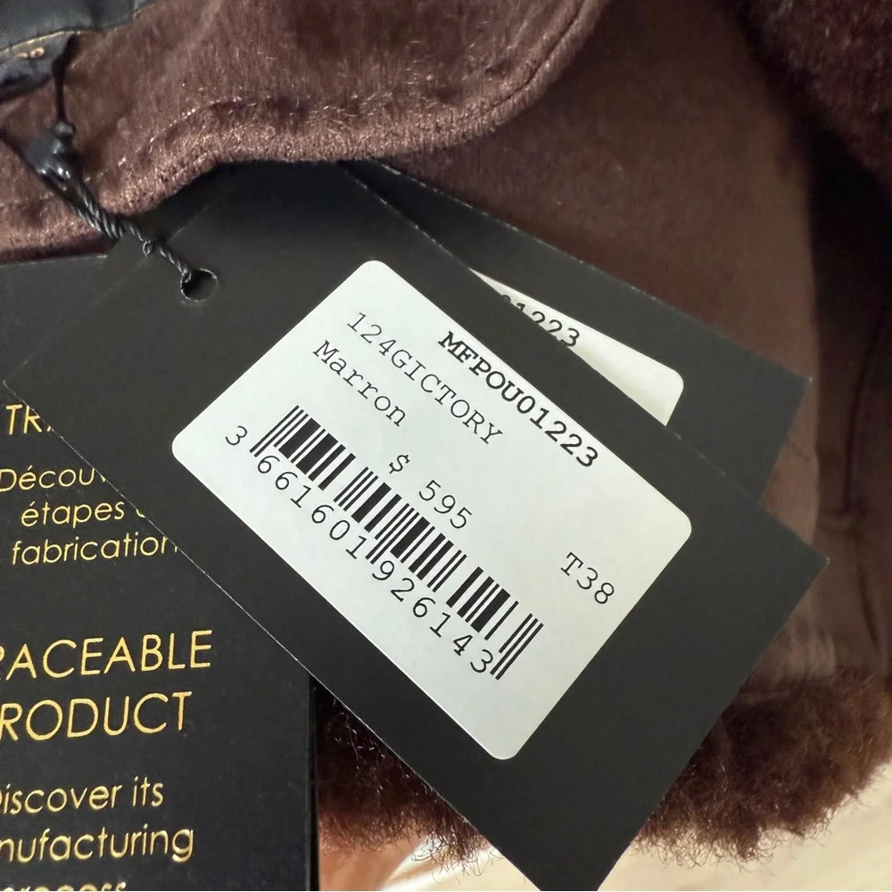 NWT) Maje Short faux fur coat ㅣ size 38 - Picture 6 of 13